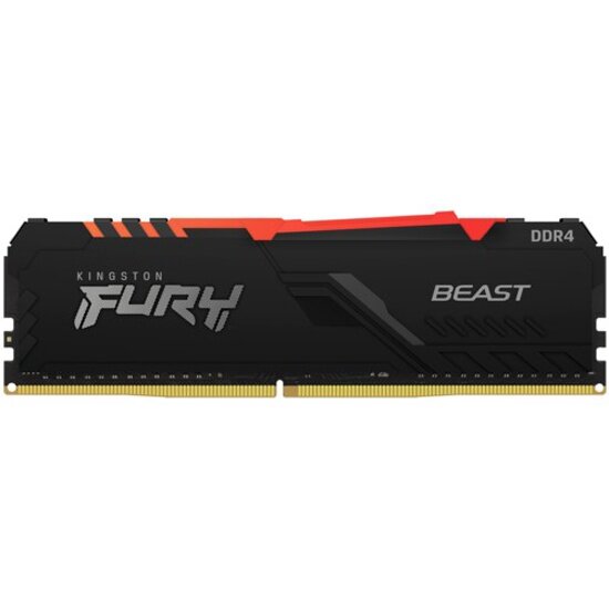 Оперативная память Kingston DDR4 8Gb 2666 MHz pc-21300 FURY Beast Black RGB (KF426C16BBA/8)