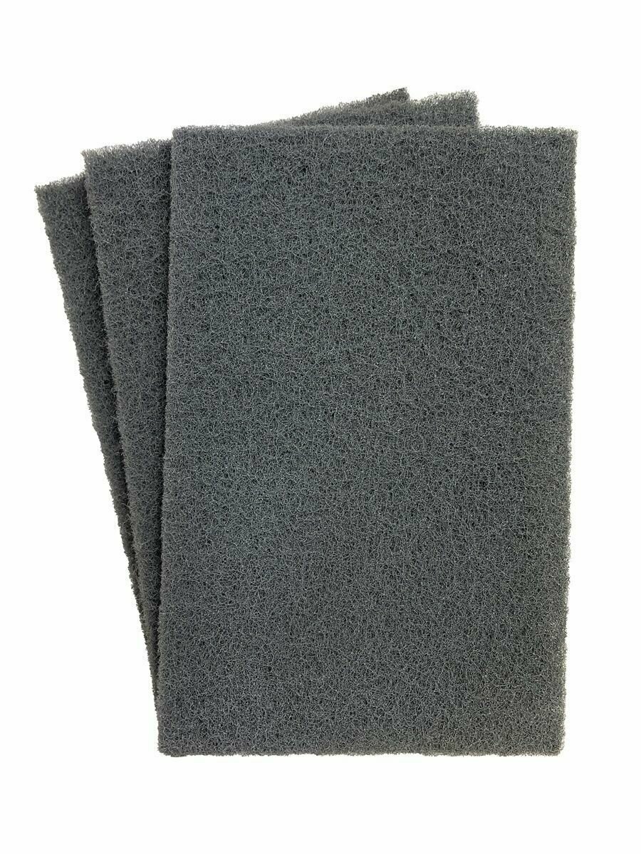 фото Абразивный шлифовальный войлок - 3шт. LKM-NRG серый 150 x 230 мм Р600/800 Скотч Брайт