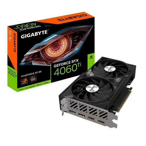 Видеокарта GIGABYTE PCIE16 RTX4060TI 8GB GV-N406TWF2OC-8GD 5414500₽