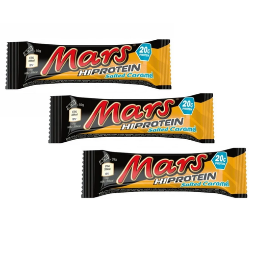 Mars protein Протеиновый батончик Mars Salted Caramel High Protein, со вкусом соленой карамели, (3 шт. х 59 г) mars hi protein 875 г chocolate caramel шоколад карамель