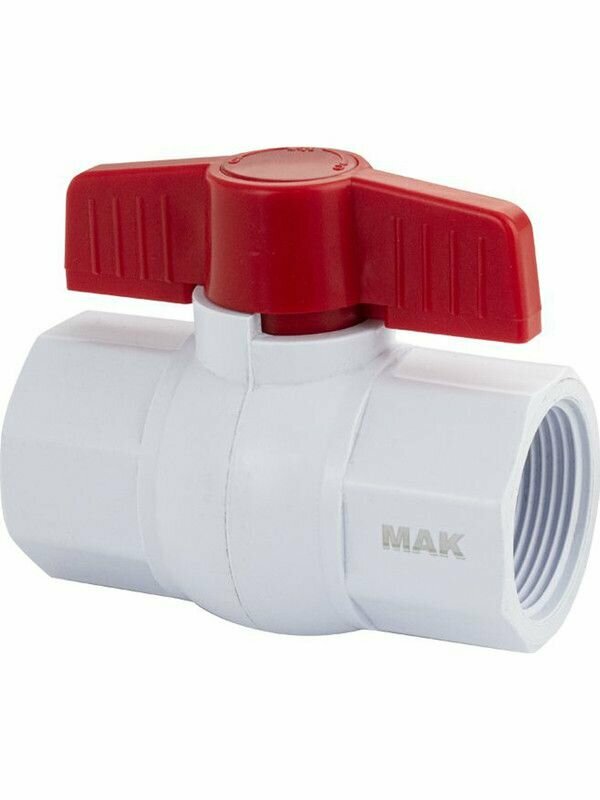 фото Кран шаровый резьбовой 1 1/4" м/м из АБС - пластика