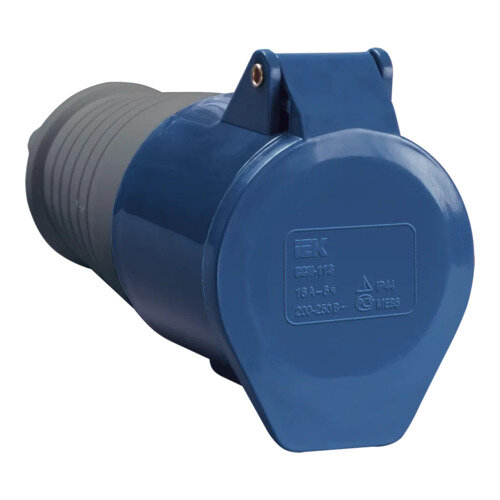 Розетка переносная ССИ-213 2P+PE 16А 200-250В IP44 IEK