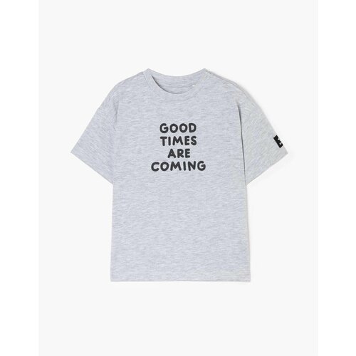 фото Футболка gloria jeans, размер 2-3г/98 (28), серый