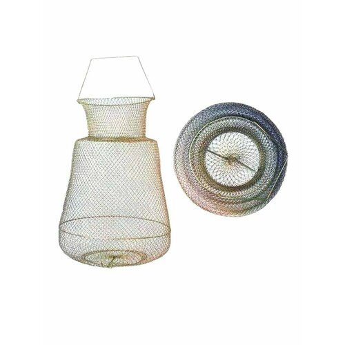 фото Садок металл, с откидным дном и крышкой на пружине, 38 см ип козлова е.а.