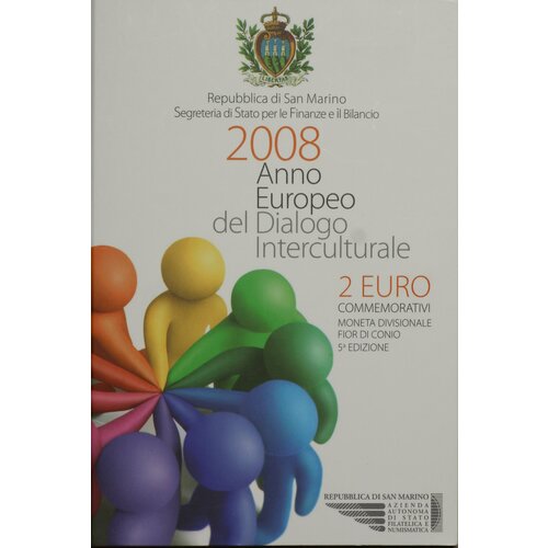 Сан-Марино 2 евро 2008 Год европейского межкультурного диалога (буклет) сан марино 2 евро 2009 год инноваций буклет