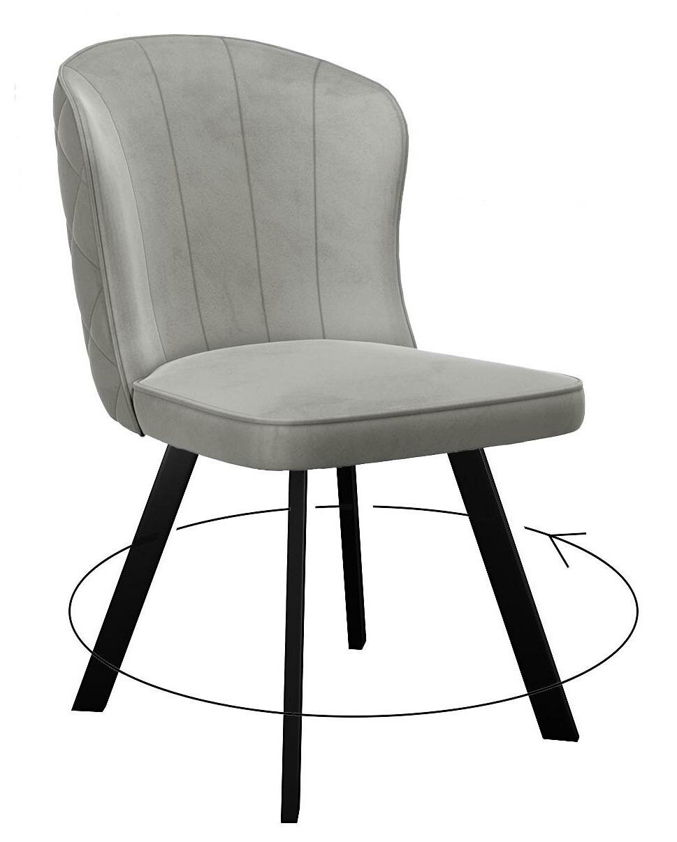 фото Стул DikLine 219 поворотный, B22 GREY, ножки черные