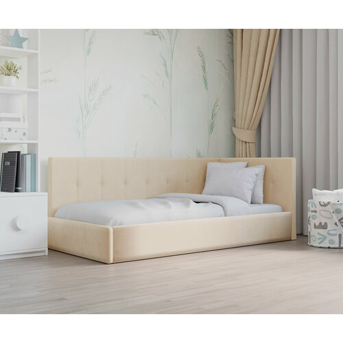 Кровать Валерия 90190см цвет бежевый угол левый 38900₽