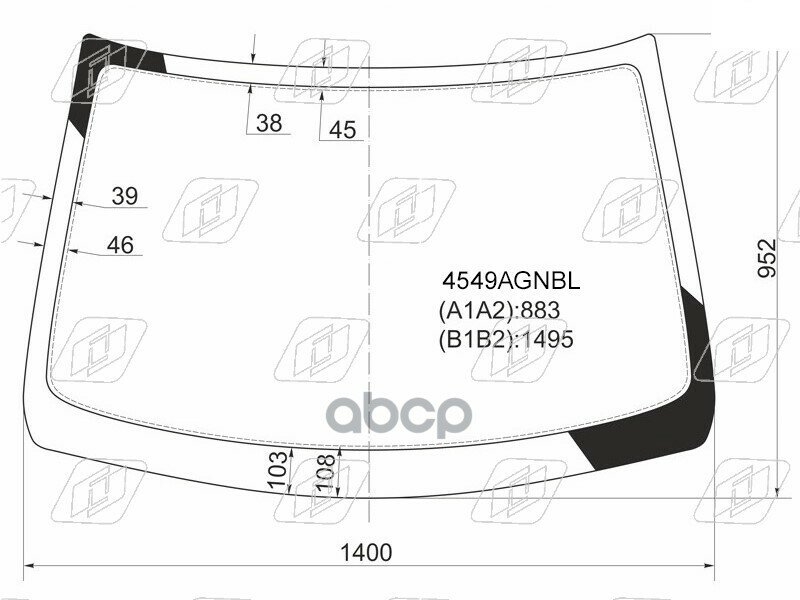 Стекло Лобовое Lada Kalina 4/5D 04-13 FUYAO арт. 4549AGNBL