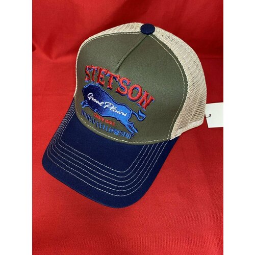 фото Бейсболка , размер 52-60, синий, бежевый panapanama