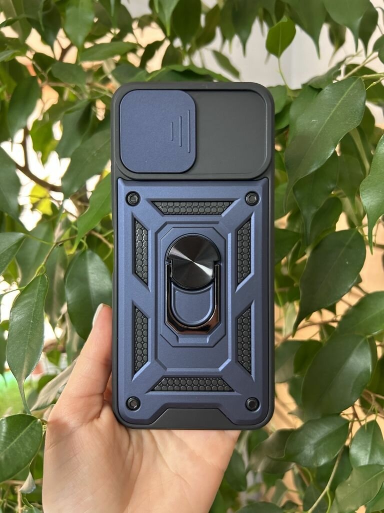 Чехол противоударный для Huawei Nova Y61 / Нова У61 с защитой камеры armors (Темно-синий) — фото 1