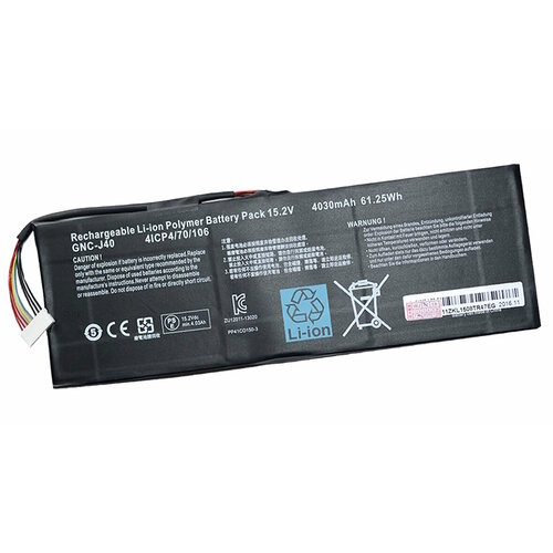 аккумулятор gnc j40 для ноутбука gigabyte p34g v2 3 15 2v 4030mah черный Аккумулятор для Schenker GNC-J40, xmg c504 (916ta013f), 4030mAh, 15.2V