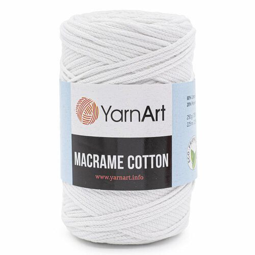 Пряжа 4 шт YarnArt Macrame Cotton белый (751)