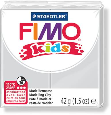 Полимерная глина для детей FIMO kids 80 (светло-серый) 42г