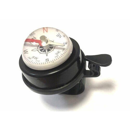 велозвонок с компасом nuvo 360° Звонок алюминий/пластик С компасом 360 (200) черный