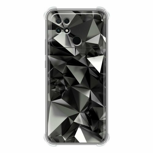 Дизайнерский силиконовый с усиленными углами чехол для Сяоми Поко С40 / Xiaomi Poco C40 Черные кристаллы дизайнерский силиконовый чехол для сяоми поко с50 xiaomi poco c50 черные кристаллы