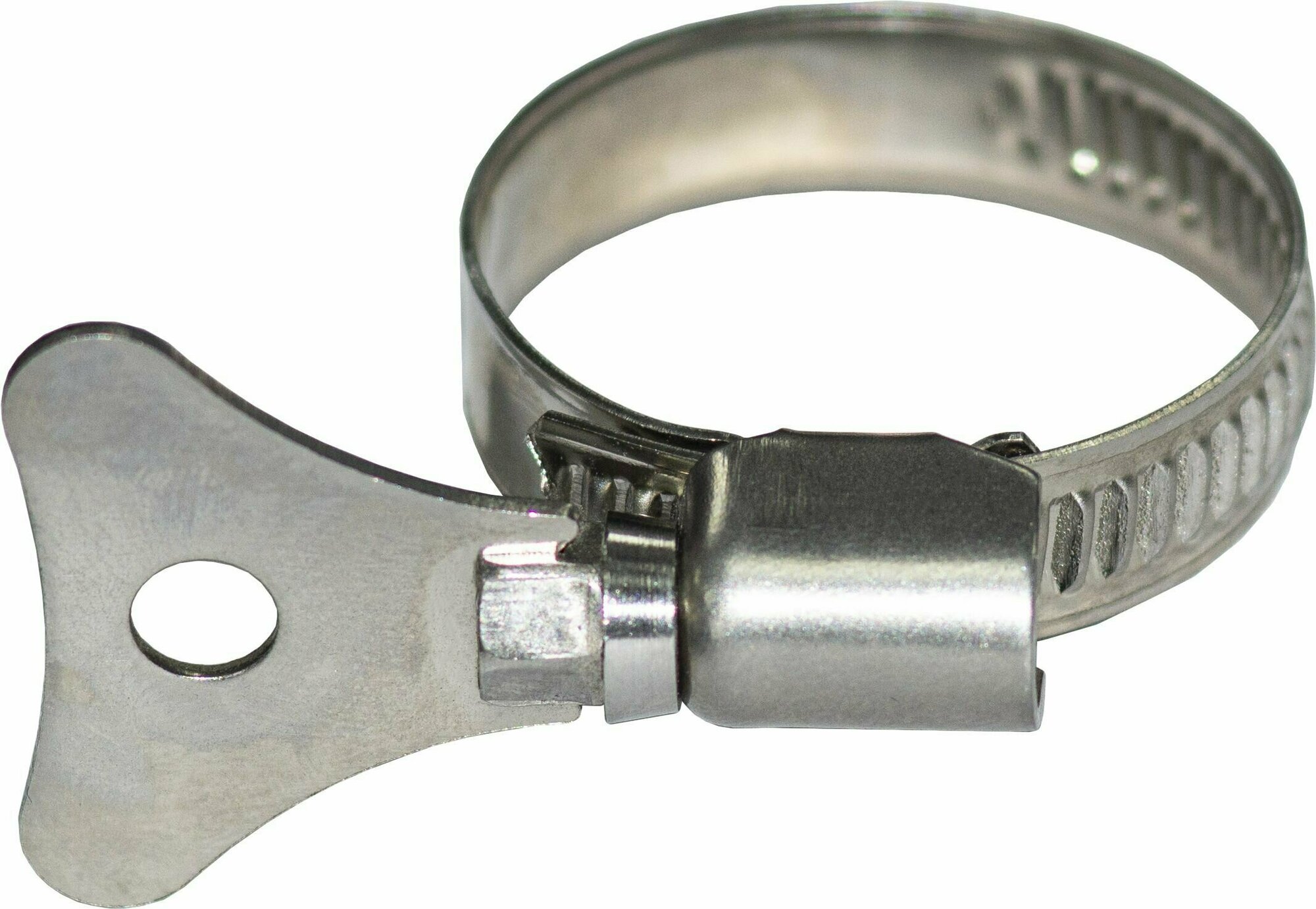 Хомуты червячные накатные с металлическим ключом 2 шт 40-60 мм