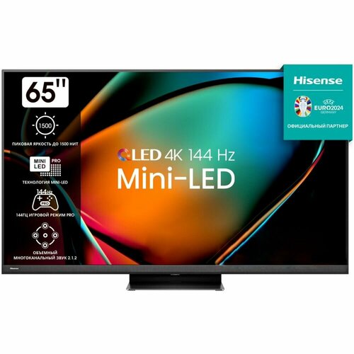Телевизор 65 Hisense 65U8KQ 4K Ultra HD 3840x2160 Smart TV темно-серый 14998000₽
