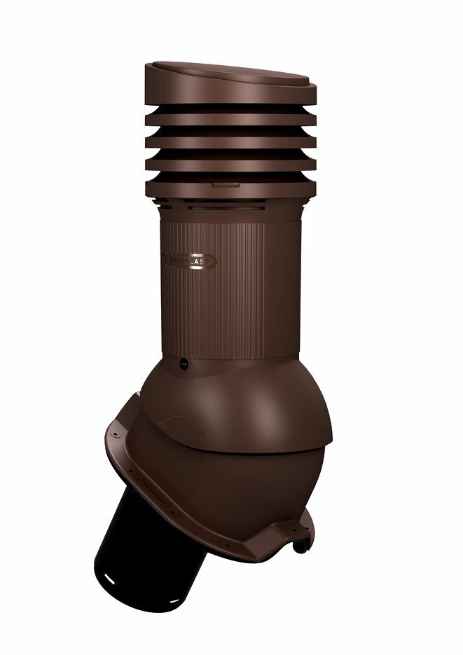 E26R Вентвыход WIRPLAST WIROVENT EVO ИЗОЛИРОВАННЫЙ D125/110мм/H447мм для профнастила С-21 RAL 8017 коричневый