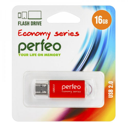 USB флеш накопитель Perfeo 16GB E01 Red economy series perfeo usb drive 16gb e01 red pf e01r016es