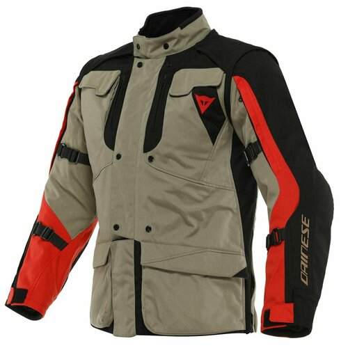 Мотокуртка мужская туристическая Dainese ALLIGATOR TEX JACKET Walnut/Black/Lava-Red, (р.54)