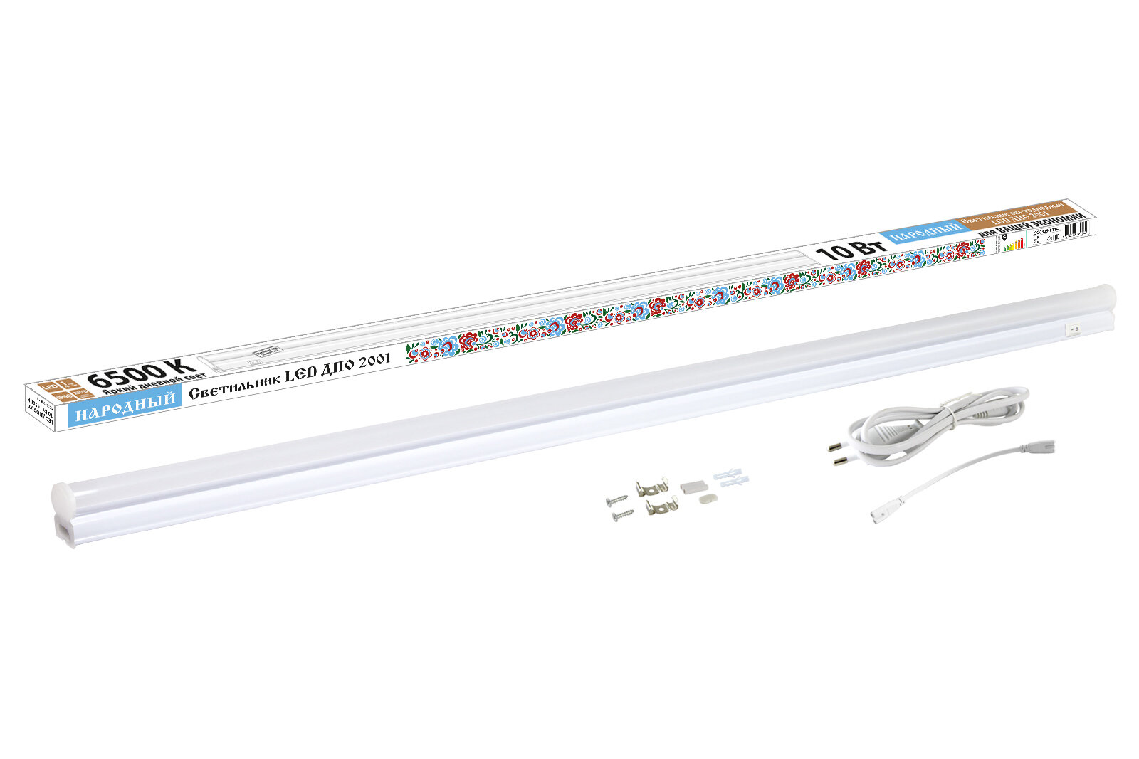 Светильник LED ДПО 2001 10 Вт, 6500К, IP40, Народный SQ0329-0114 (1 шт.)