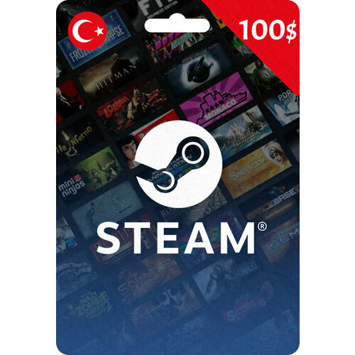 Пополнение кошелька Steam на 100 USD / Код активации Турция / Подарочная карта Стим / Gift Card 100$ (Turkey) / не подходит для России и Китая подарочная карта для пополнения steam 150 usd сша европа турция аргентина не подходит для россии