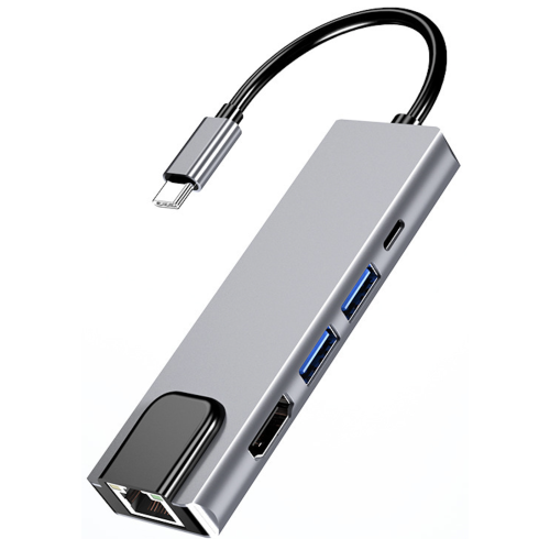Переходник 5 в 1 Type-C HDMI LAN USB 280700₽