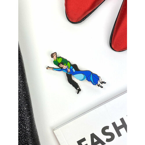 Брошь, синий