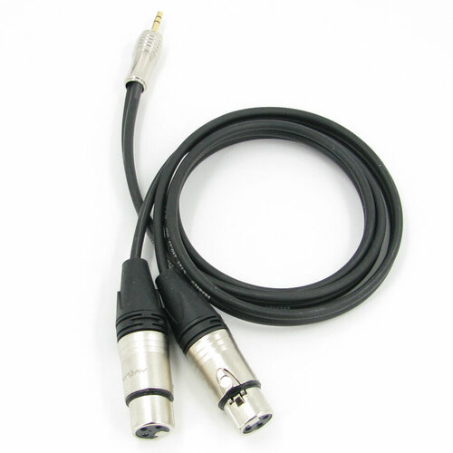 Y - Кабель 2 x XLR мама - mini JACK 3,5 стерео (C121) netaudio, длина 10 метров