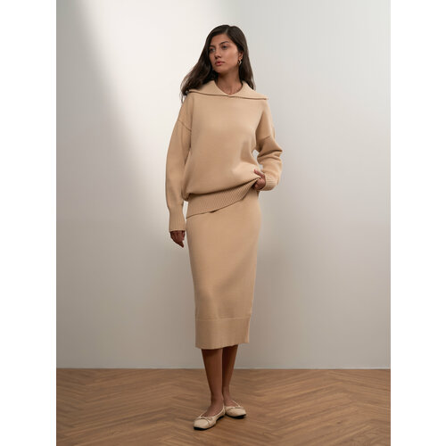 фото Юбка calista, размер s, бежевый