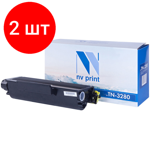 Комплект 2 шт, Картридж совм. NV Print TN-3280 черный для Brother HL5340/5350/5370/5380/DCP-8085/8070 (8000стр.) (Под заказ) картридж bion tn 3280 8000стр черный