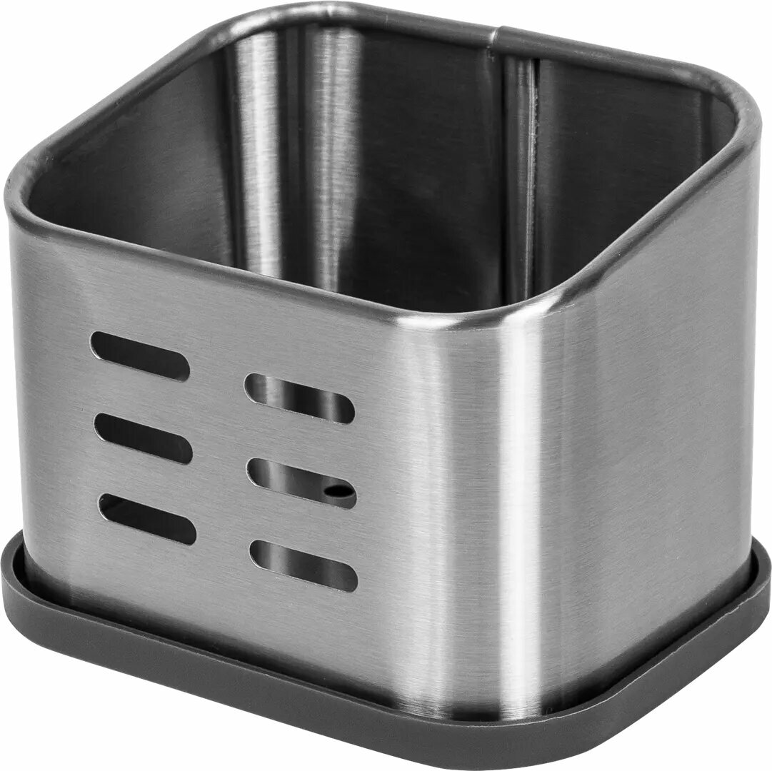 фото Подставка под губку Delinia Neo 11x8.5x8.5 см сталь цвет хром