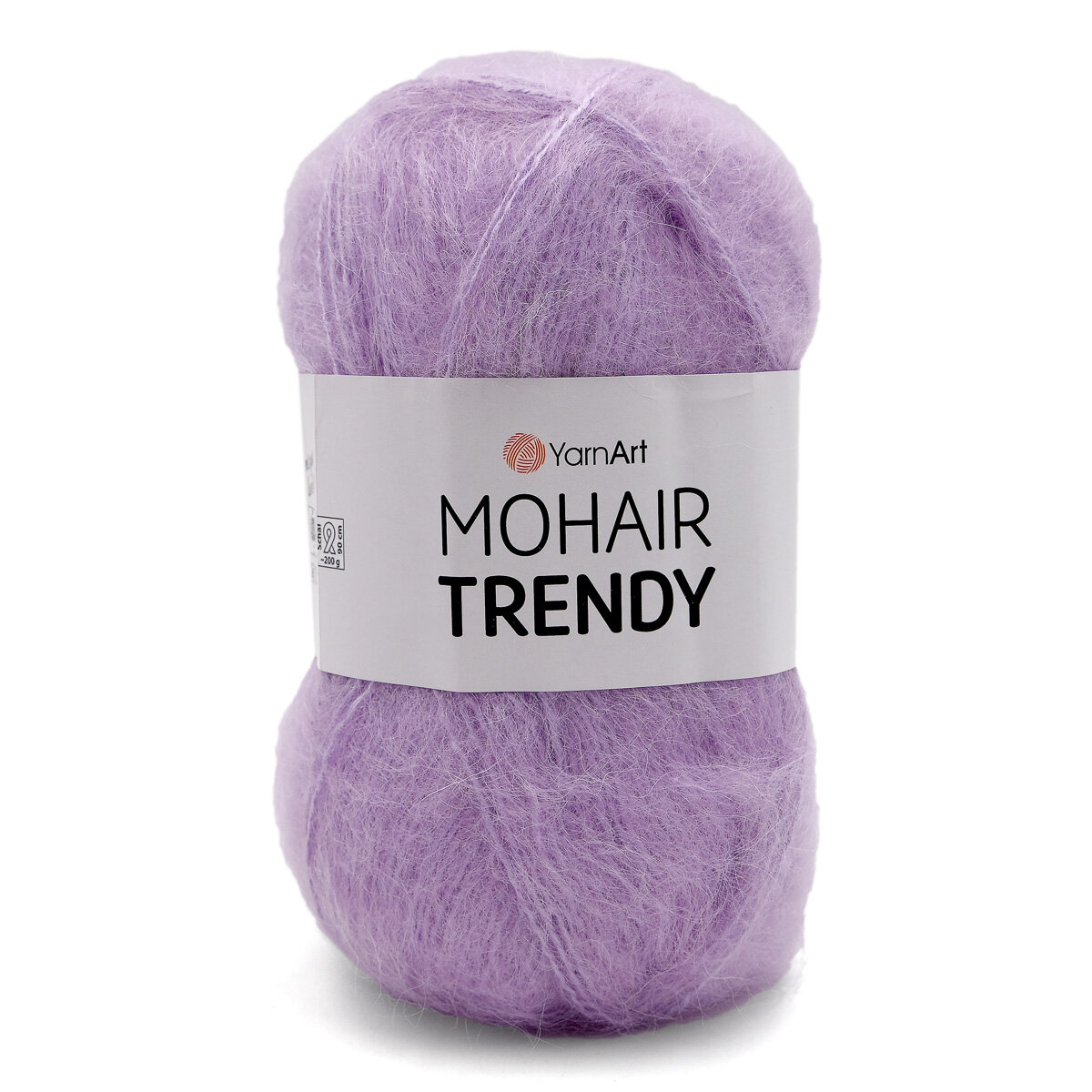 Пряжа для вязания YarnArt 'Mohair trendy', 100г, 220м (50% мохер, 50% акрил) (138 лавандовый), 5 мотков