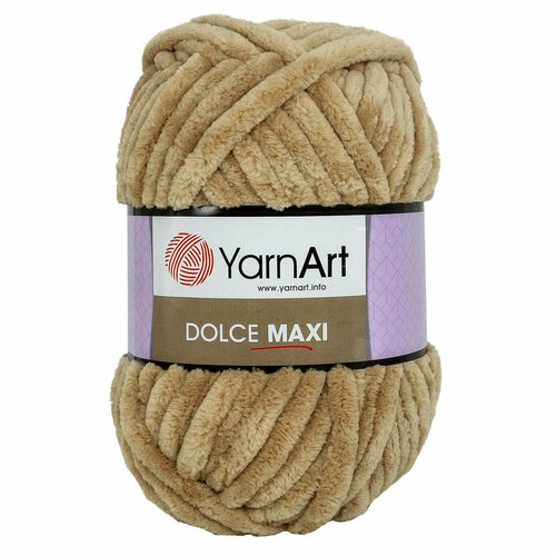 Пряжа для вязания YarnArt 'Dolce Maxi' 200гр 70м (100% микрополиэстер) (747 св-коричневый), 2 мотка