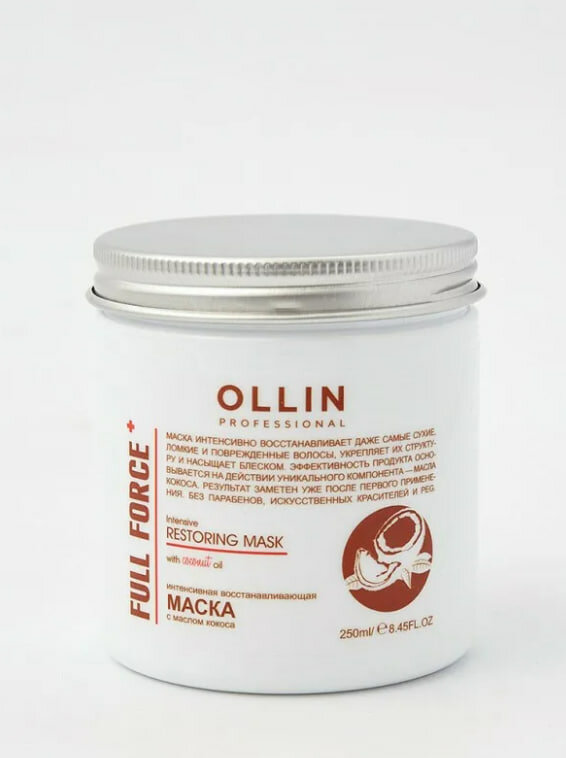 Ollin Professional Интенсивная восстанавливающая маска с маслом кокоса 650 мл (Ollin Professional, ) - фото №16