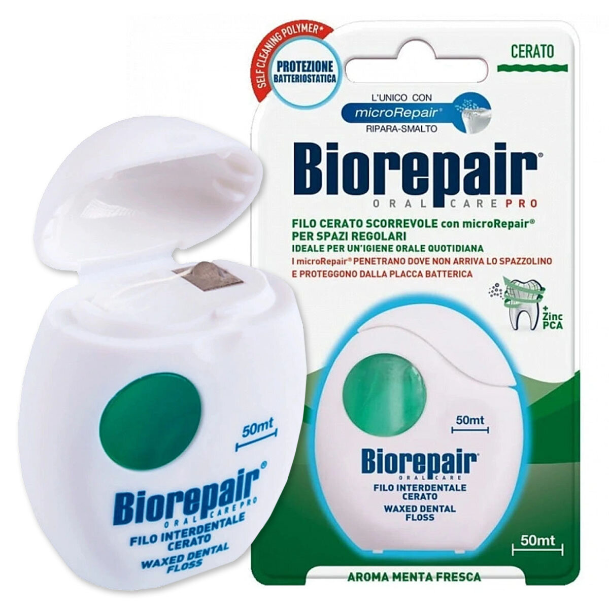 Biorepair Зубная нить с воском комплексная защита Waxed Floss, 50м (Biorepair, ) - фото №12