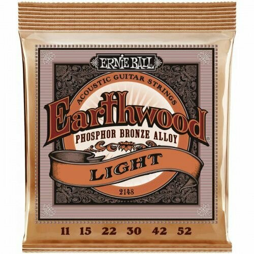 Струны Ernie Ball Earthwood Phosphor Bronze Light 11-52 (2148). Оригинальные, США!