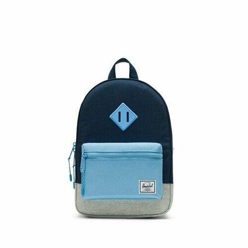 рюкзак для 13 ноутбука herschel heritage youth tile blue grey Рюкзак детский Herschel Heritage Kids 10313 (Medieval Blue Crosshatch/Light Grey Crosshatch/Alaskan