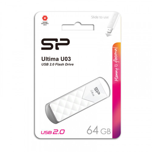 Флешка USB 2.0 Silicon Power 64 ГБ Ultima U03 ( SP064GBUF2U03V1W )