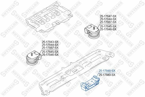 Подушка двигателя задняя сузуки 2517848SX