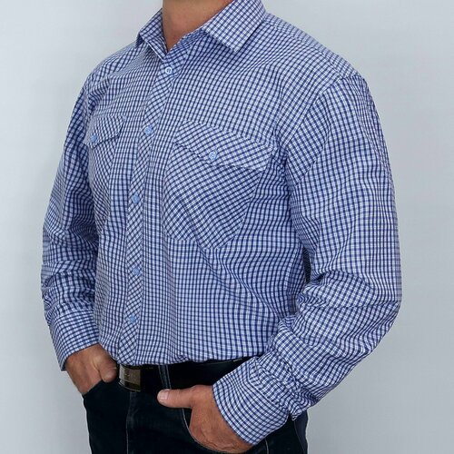 фото Рубашка , размер xl, синий alexander matin