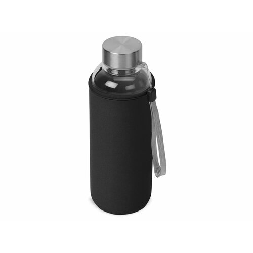 Бутылка для воды Pure c чехлом, 420 мл, цвет черный