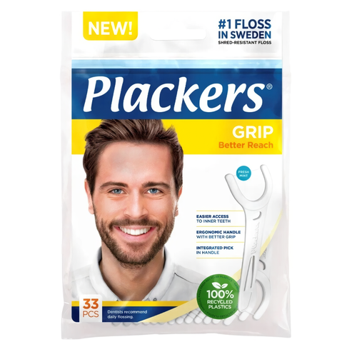 флоссер plackers original 38 шт Флоссер Plackers Grip, 33 шт