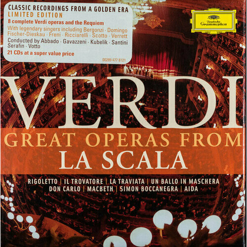 AUDIO CD VERDI: Great operas from La Scala. 21 CD audio cd giuseppe verdi nicolai ghiaurov great scenes from verdi