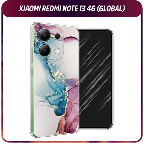 Силиконовый чехол на Xiaomi Redmi Note 13 4G (Global) / Сяоми Редми Нот 13 4G Розовые разводы рисунок силиконовый чехол на xiaomi redmi note 13 4g global сяоми редми нот 13 4g львица королева прозрачный