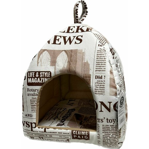 Мягкий домик юрта Дримкэт для кошек и мелких собак. Размеры 33*33*37см. Цвет: Голливуд