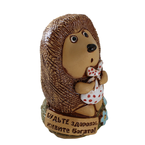 Керамический колокольчик ручной работы Ёжик 1036₽