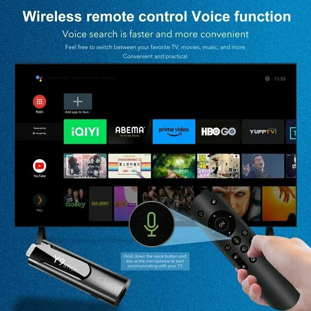 Смарт ТВ-приставка с Android TV 11 с Dolby Audio/ 2+16G/Google Play/AMLOGIC S905Y4