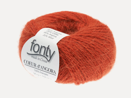 Изображение товара Пряжа Fonty Coeur d'Angora, 25г/108м, цвет 235, Артикул 130906, 80% французская ангора, 20% меринос