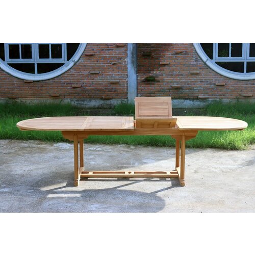 Стол раздвижной из тика Овальный 295